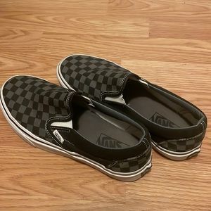 CHECKERBOARD SLIP-ON SHOE (black / pewter check)